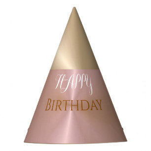 Stylish Pink Pearlescent Birthday Party Hat