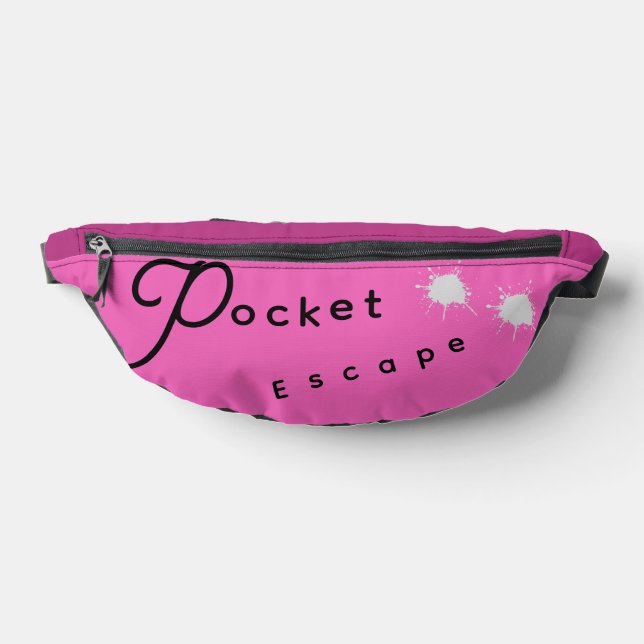 Stylish Pink Pocket Escape  Cut Sew Fanny Pack (Lay Down)