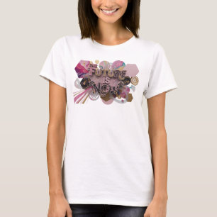 Stylish Pink THE FUTURE IS NOW Slogan Tee