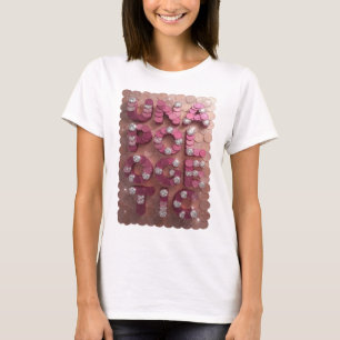 Stylish Pink UNAPOGETIC Graphic Design T-Shirt
