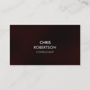 Stylish Plain Dark Red Attractive Business Card