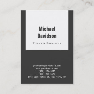 Stylish Plain Grey White Stripe Business Card