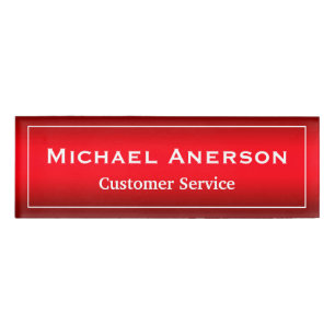 Stylish Plain Red Gradient Custom Name Title Tag