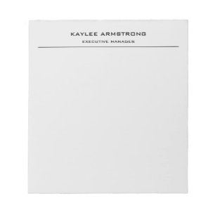 Stylish Plain Simple Professional Light Grey Notepad