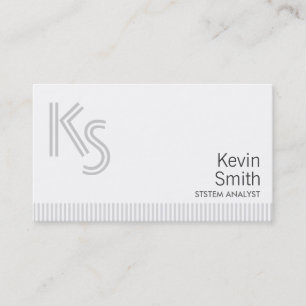 Stylish Plain White System Analyst Business Card