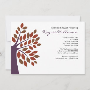 Stylish Plum Tree Bridal Shower Invite