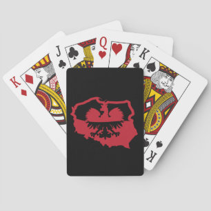 Stylish Poland Polska Flag Playing Cards
