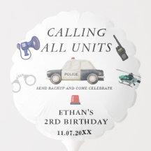 Stylish Police Kids Birthday