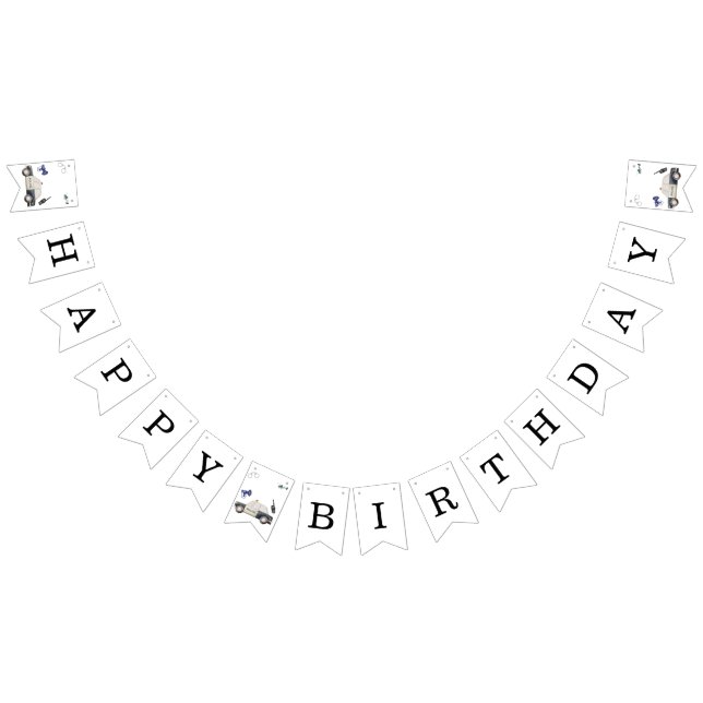 Stylish Police Kids Birthday Bunting (All)