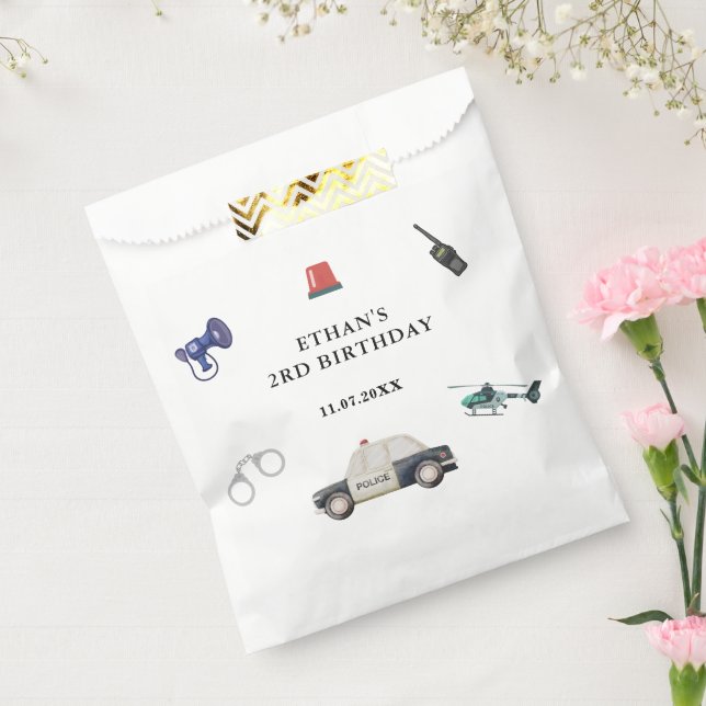Stylish Police Kids Birthday Favour Bags (Sealed)