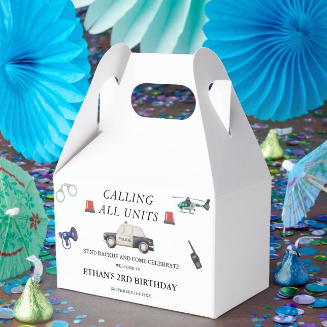 Stylish Police Kids Birthday Favour Box (Party)