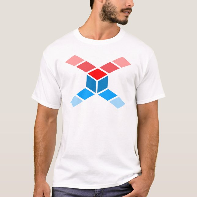 Stylish Polygon Letter X Monogram T-Shirt (Front)