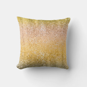 Stylish Posh Glitter Faux gold ombre sequin Cushion