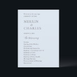 Stylish Powder Blue Modern Wedding Programme<br><div class="desc">Modern wedding program featuring a simple yet elegant design.</div>