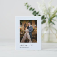 Stylish Powder Blue Photo Modern Wedding