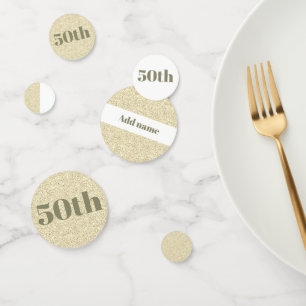 Stylish pretty personalised birthday confetti 50th
