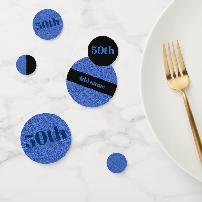 Stylish pretty personalised birthday confetti 50th (Group)