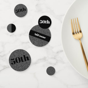 Stylish pretty personalised birthday confetti 50th