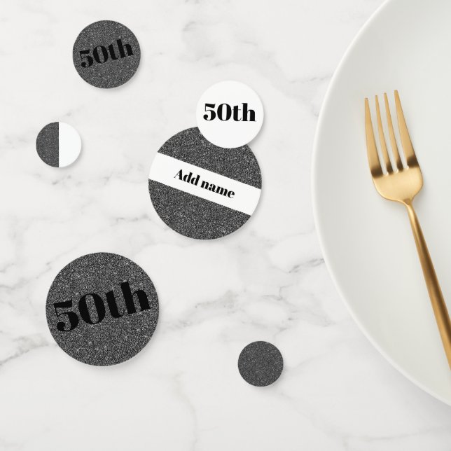 Stylish pretty personalised birthday confetti 50th (Group)