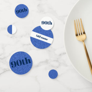 Stylish pretty personalised birthday confetti 90th