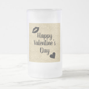 Stylish pretty Valentine’s Day glass mug
