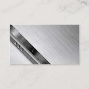 Stylish Professional Brushed Metal Business Cards