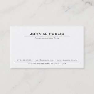 Stylish Professional Classic Elegant Smart Plain Business Card