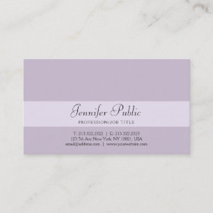 Stylish Professional Creative Design Violet Modern Business Card