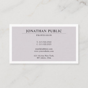 Stylish Professional Design Modern Minimal Plain Business Card