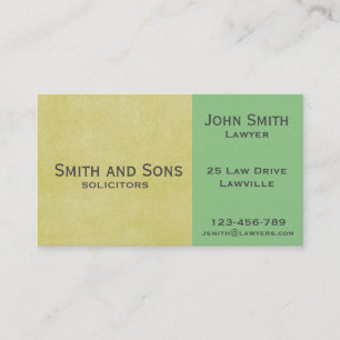 Stylish professional lawyer with two tone colour business card