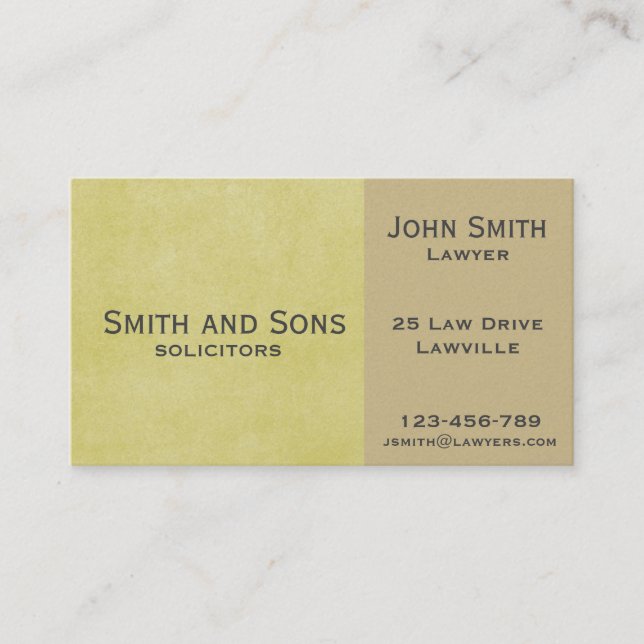 Stylish professional lawyer with two tone  colour business card (Front)