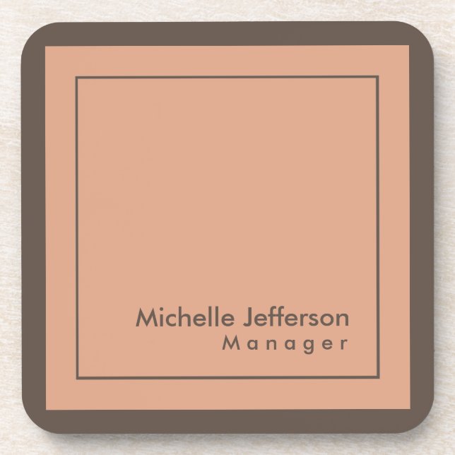 Stylish Professional Minimalist Coaster (Front)