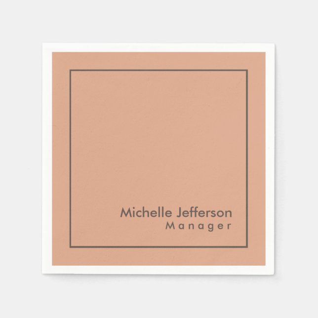 Stylish Professional Minimalist Napkin (Front)