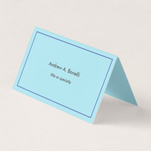 Stylish Professional Modern Light Blue Business Card