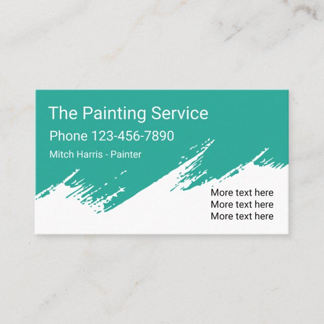 Stylish Professional Painter Design Business Card (Front)