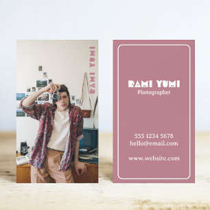 Stylish Professional Photographer Freelance Script Business Card