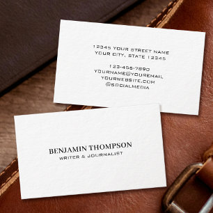 Stylish & Professional Typography Classic Black Business Card