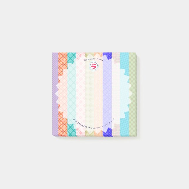 Stylish Promotional Post-it Notes - Decoupage (Front)