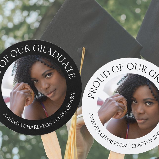 Stylish Proud Of Our Graduate | Photo  Hand Fan (Creator Uploaded)