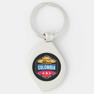 Stylish Proud to be from Colombia Key Ring
