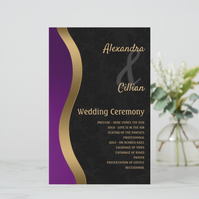 Stylish Purple and Gold (Standing Front)