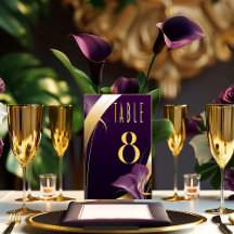Stylish Purple and Gold Calla Lily