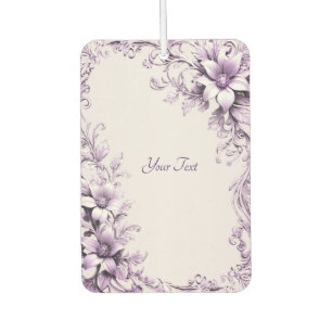 Stylish Purple Flowers Air Freshener