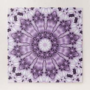 Stylish Purple Flowers Jigsaw Puzzle