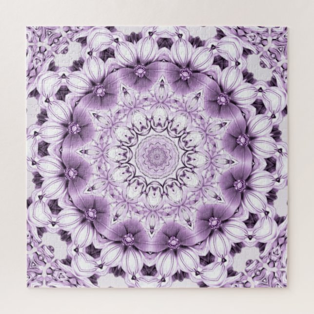 Stylish Purple Flowers Jigsaw Puzzle (Vertical)