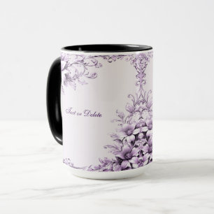 Stylish Purple Flowers Mug