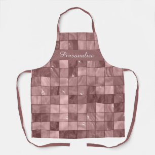 Stylish Purple Geometric Tile Design Pattern Apron