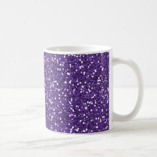 Stylish Purple Glitter Coffee Mug
