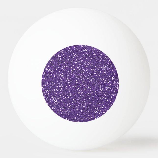 Stylish Purple Glitter Ping Pong Ball (Front)