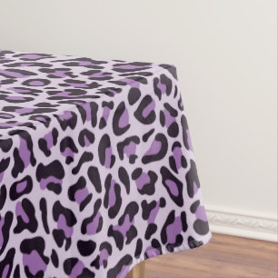 Stylish Purple Leopard Print Tablecloth